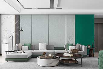 湖州轻奢风格-客厅